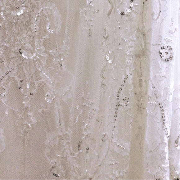 🆕🏷 ALICE + OLIVIA Lace Long Maxi Dress Gown Sz 4 - Picture 7 of 7